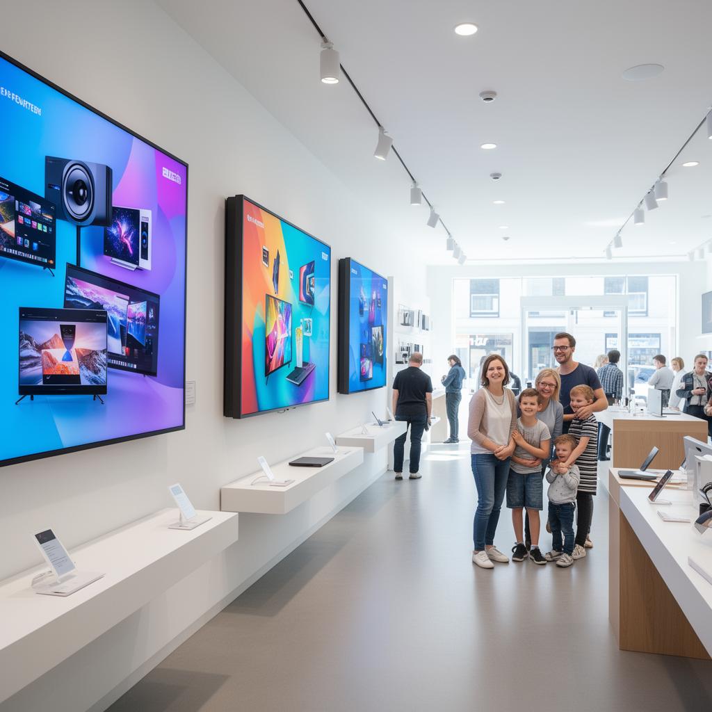 Digital signage i en modern butik